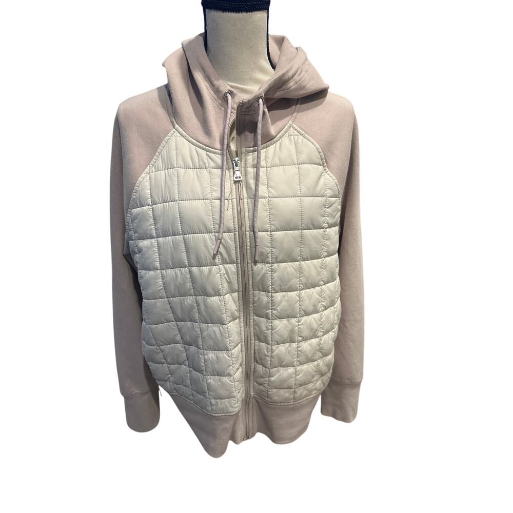 Women’s Old Navy Fleece Full Zip Hooded Quilted Jacket. Size XL